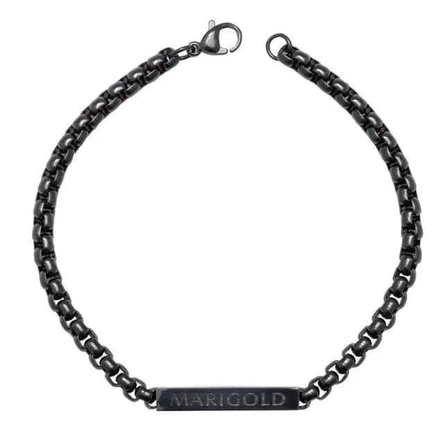 【MARIGOLD 美爾朵】情侶手鍊｜四種語言幸福手鍊西德鋼對飾禮盒(情侶對飾 情人節禮物)