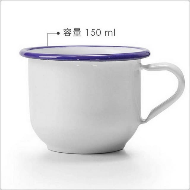 【IBILI】復古琺瑯馬克杯 藍150ml / 水杯 茶杯 咖啡杯 露營杯 琺瑯杯 母親節禮物