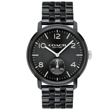 【COACH】官方授權經銷商 小秒圈時尚手錶-42mm/黑 情人節 禮物(14602531)