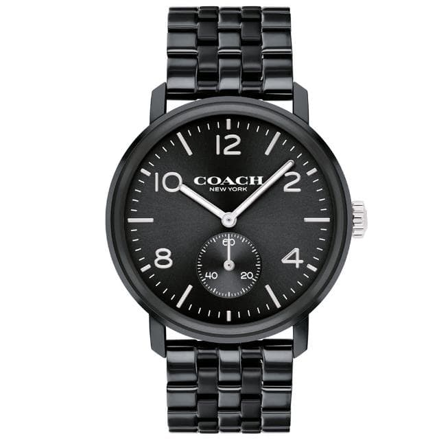 【COACH】官方授權經銷商 小秒圈時尚手錶-42mm/黑 情人節 禮物(14602531)