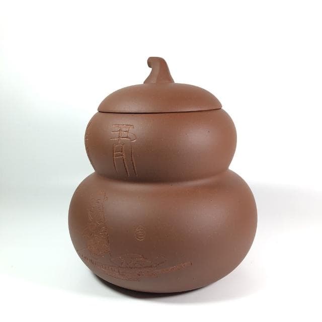 【創藝工坊】早期紫砂大茶倉 葫蘆款 紅清水(創藝工坊 茶倉 早期紫砂 茶藝茶具 送禮推薦)