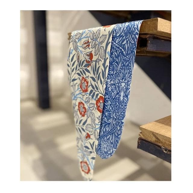 【Jun Jun】雙層斜紋蠶絲細長版絲巾 領巾 絲帶(花漫)