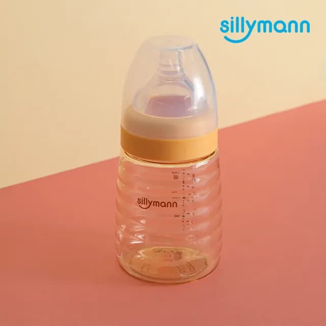 【sillymann】寬口徑母乳實感PPSU輕巧設計款蜂蜜奶瓶(160ml)