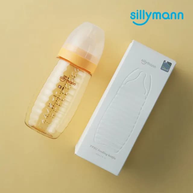 【sillymann】寬口徑母乳實感PPSU輕巧設計款蜂蜜奶瓶(260ml)