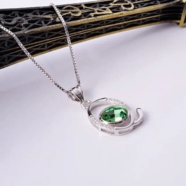【米蘭精品】現貨+預購 925純銀項鍊水晶吊墜(時尚流行百搭字母Q情人節生日聖誕節交換禮物女飾品73fx2)