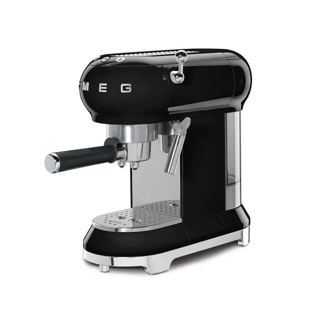 【SMEG】義大利半自動義式咖啡機-耀岩黑(ECF01BLUS)