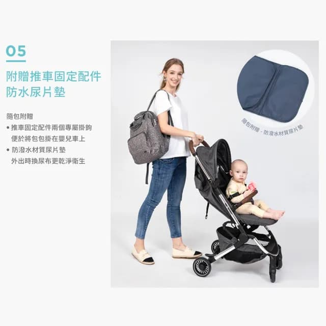 【MOOIMOM 沐伊孕哺】情人節禮物 幾何星空媽媽包(防水包 實用大容量/實用大容量/女包/後背包/防潑水/手提包