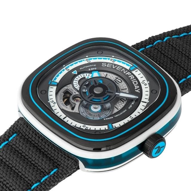 【SEVENFRIDAY】蔚藍夏季限量機械錶 送禮 禮物 推薦(P3C/08)