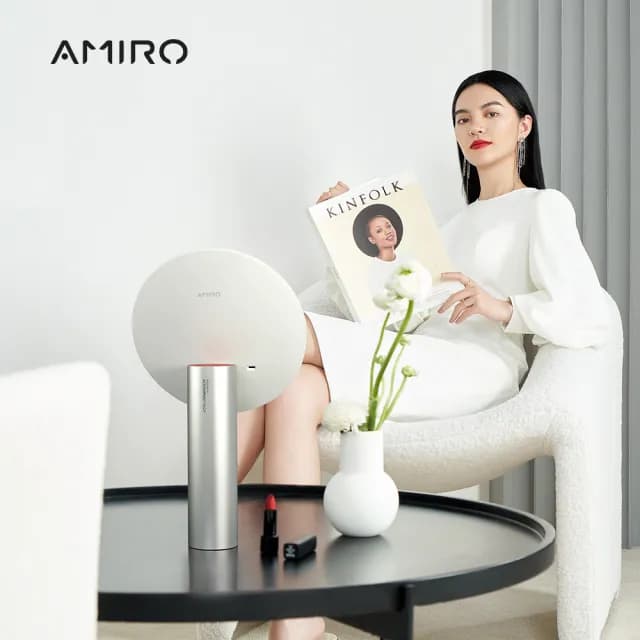 【AMIRO】全新第三代 Oath 自動感光 LED化妝鏡-雲貝白(美妝鏡 彩妝鏡 情人節禮物 禮盒 送禮)