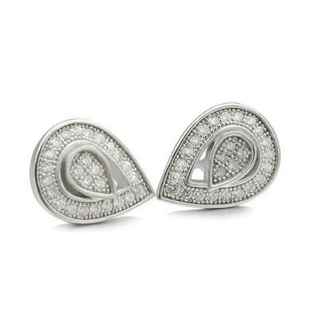 【米蘭精品】現貨+預購 925純銀耳環鑲鑽耳飾(精緻小巧水滴設計情人節生日聖誕節交換禮物女飾品73dm57)