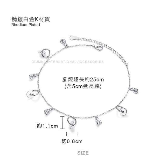 【GIUMKA】新年禮物．女士腳鍊(銀色)