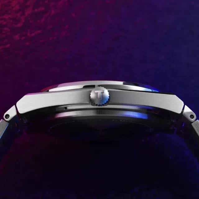 【TISSOT 天梭 官方授權】PRX 系列 70年代復刻石英錶-銀x藍/40mm 禮物 送禮 推薦(T1374101104100)