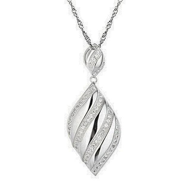 【米蘭精品】現貨+預購 925純銀項鍊鑲鑽吊墜(經典流行時尚亮眼情人節生日聖誕節交換禮物女飾品73dk152)