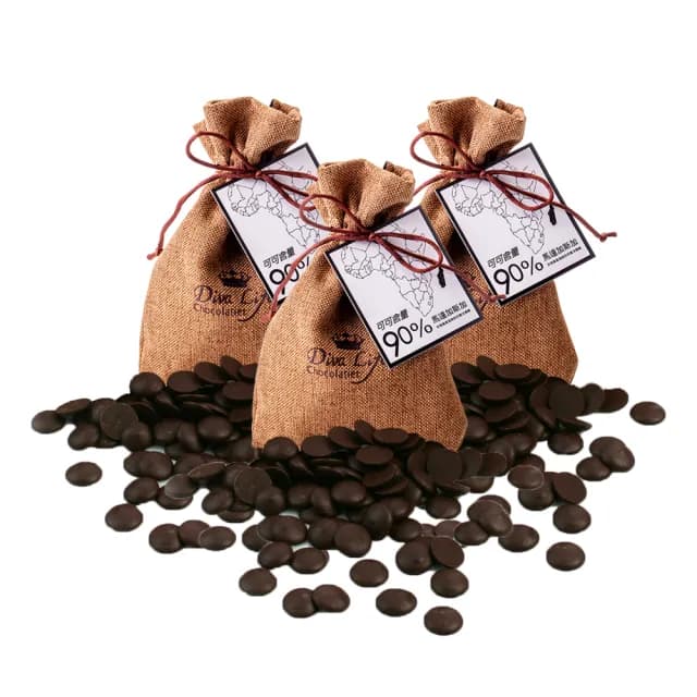 【Diva Life】多明尼加單一產區88% 鈕扣型黑巧克力 共3袋_養生送禮