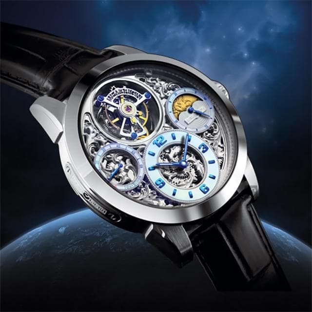 【MEMORIGIN 萬希泉】星空傳奇尊爵版陀飛輪手錶-銀x黑/43mm MO1231 送禮 禮物 推薦(4894379111087)