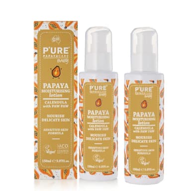 【澳洲 Pure Papayacare 即期品】木瓜嬰兒滋潤乳液含金盞花-2025年11月到期(2入組 150ml/瓶)