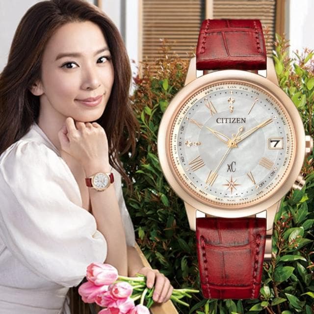 【CITIZEN 星辰】xC 台灣25週年限量 Hebe 光動能電波對時 女錶 母親節 送禮 禮物推薦(CB1105-02W)