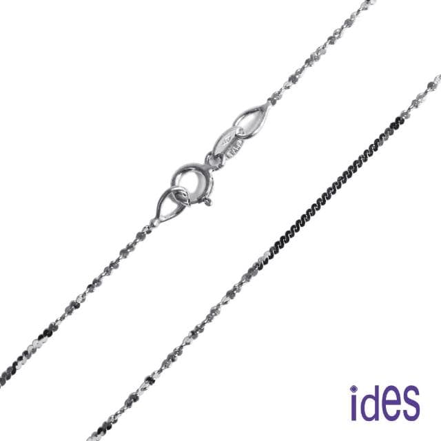 【ides 愛蒂思】情人送禮  義大利18K白金項鍊18吋（桂花變化鍊）