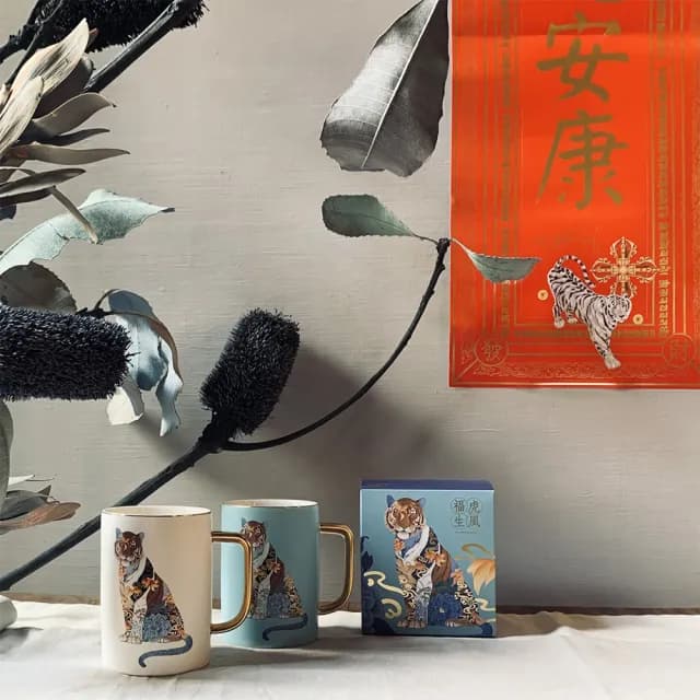 【TALES 神話言】水虎福杯-2色任選(文創 藝術 Chris 虎年 招財)