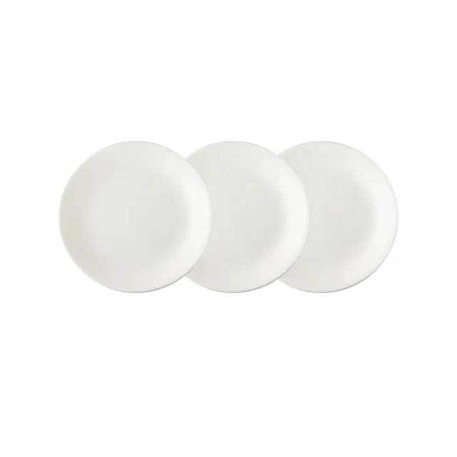 【CorelleBrands 康寧餐具】純白6吋餐盤-三入組