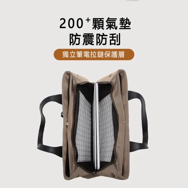 【BONum 博紐】情人節禮物 女用牛津布大容量托特單肩商務電腦包(時尚 女用 女仕 筆電包 上班)