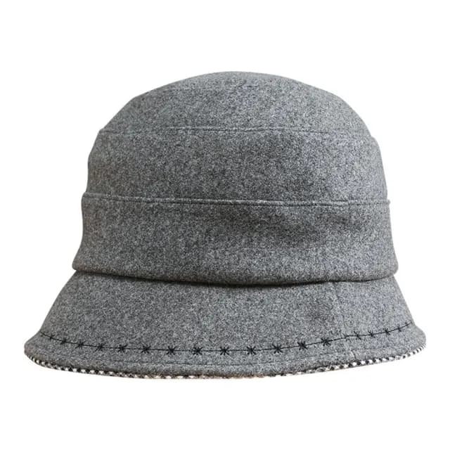 【米蘭精品】現貨+預購 漁夫帽毛呢盆帽(鑲邊可摺疊百搭純色女帽子情人節生日聖誕節交換禮物3色74bn50)