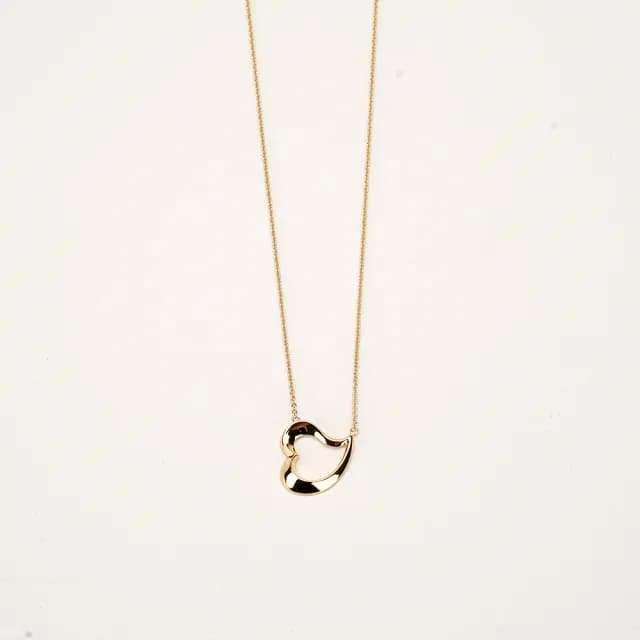 【Georg Jensen 喬治傑生】18K 金  愛心葉子 送禮 禮物 推薦(20001068)