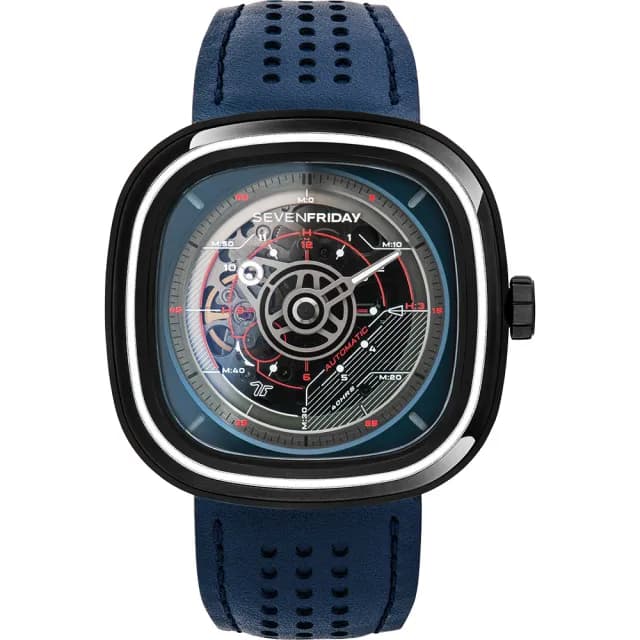 【SEVENFRIDAY】T系列 特殊漸層自動上鍊機械錶-藍/45mm 送禮 禮物 推薦(T3)