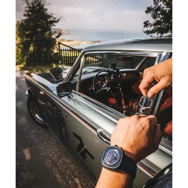 【SEVENFRIDAY】T系列 特殊漸層自動上鍊機械錶-藍/45mm 送禮 禮物 推薦(T3)