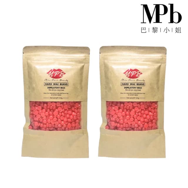 【MPB 巴黎小姐】珊瑚之吻熱蠟豆100g兩入組(蜜蠟除毛 私密處 雷射 孕婦 電動刀儀 比基尼 母親節禮物)