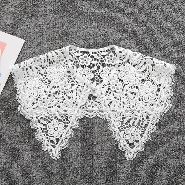 【米蘭精品】現貨+預購 假領子襯衫領片(蕾絲鏤空勾花披肩女裝配件情人節生日聖誕節交換禮物4款74ac9)