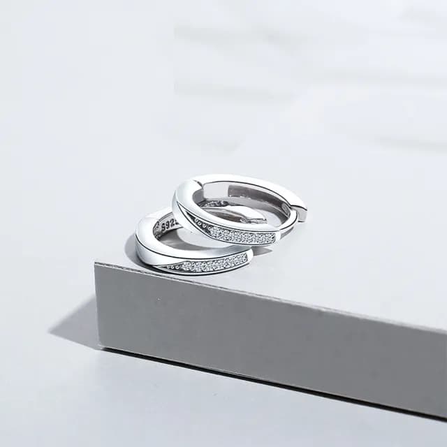 【Porabella】925純銀輕奢華風格鋯石耳環 earrings