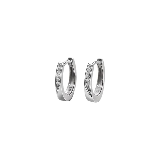 【Porabella】925純銀輕奢華風格鋯石耳環 earrings