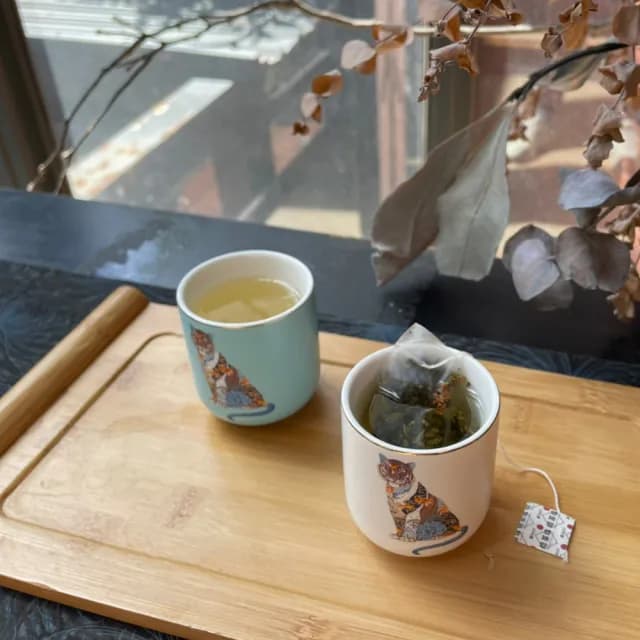 【TALES 神話言】水虎福杯-小茶杯2入(文創 藝術 Chris 虎年 招財)