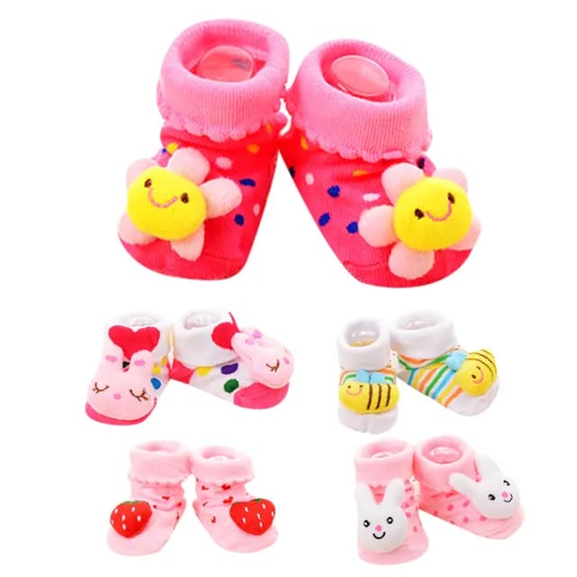 【Baby 童衣】任選 新生兒寶寶動物立體襪五入組 彌月禮物 88145(共２款) - momo購物網 - 好評推薦 -