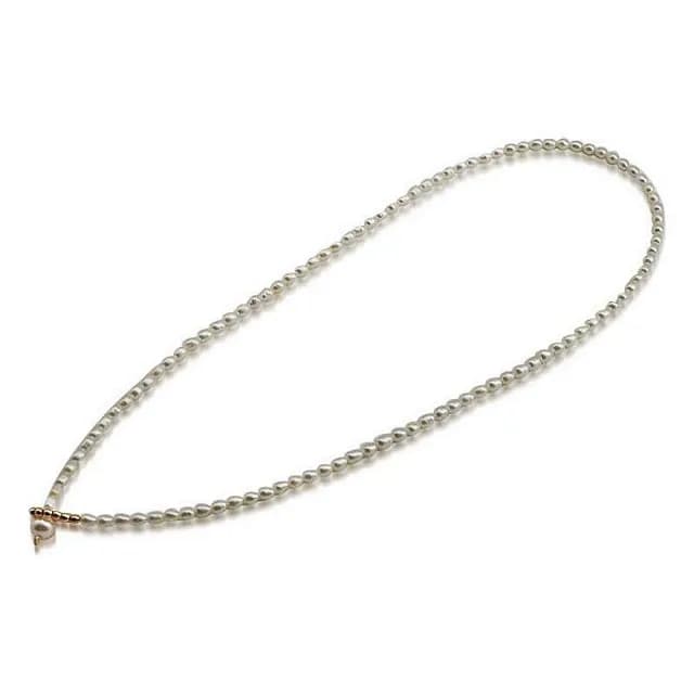 【米蘭精品】現貨+預購 珍珠項鍊金珠鎖骨鍊(鍍14K金小米珠復古串珠情人節生日聖誕節禮物女飾品74ao44)