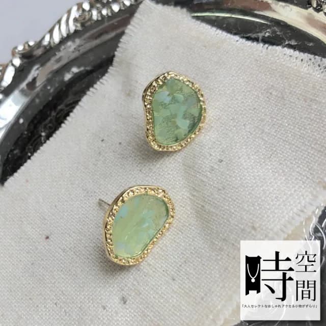 【時空間】湖面波光不規則造型耳環特降 送禮 禮物)