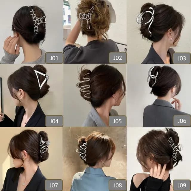 【Gulicc】髮夾 韓版 大髮量 銀色 鯊魚夾(雙11 聖誕節 生日 髮飾 頭飾 鯊魚夾 抓夾 禮物)