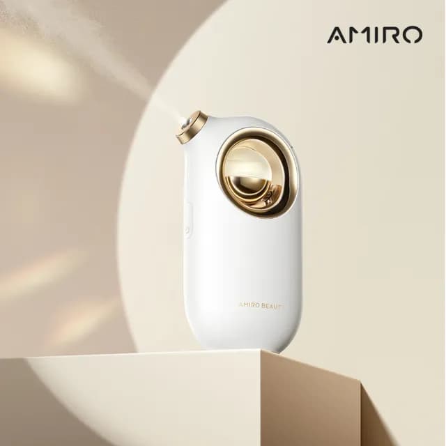 【AMIRO】BEAUTY 微孔水光注氧儀- 白色(水氧儀 噴霧儀 保濕噴霧 情人節禮物)
