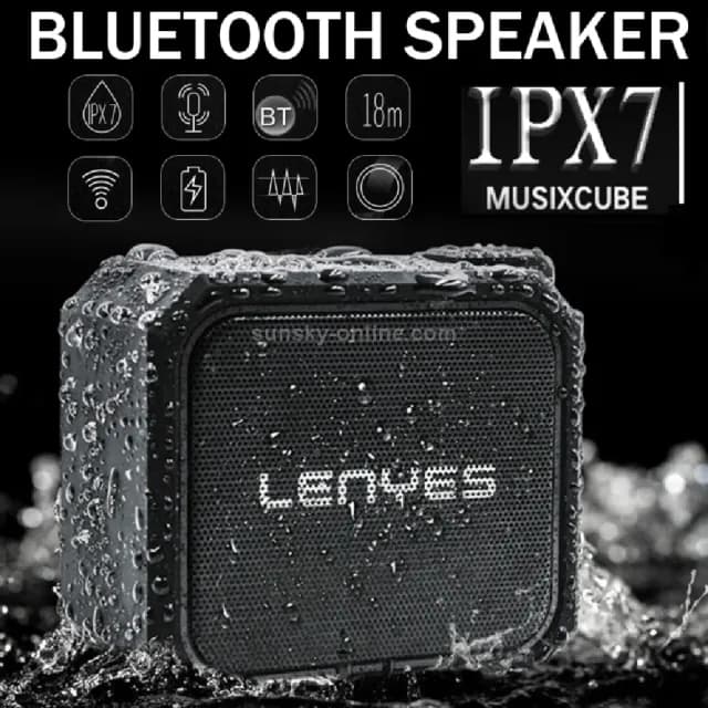 【特克曼數位 LENYES藍牙喇叭】S105雙串聯 軍規IPX7防水款(雙聲道 獨立低音震模)