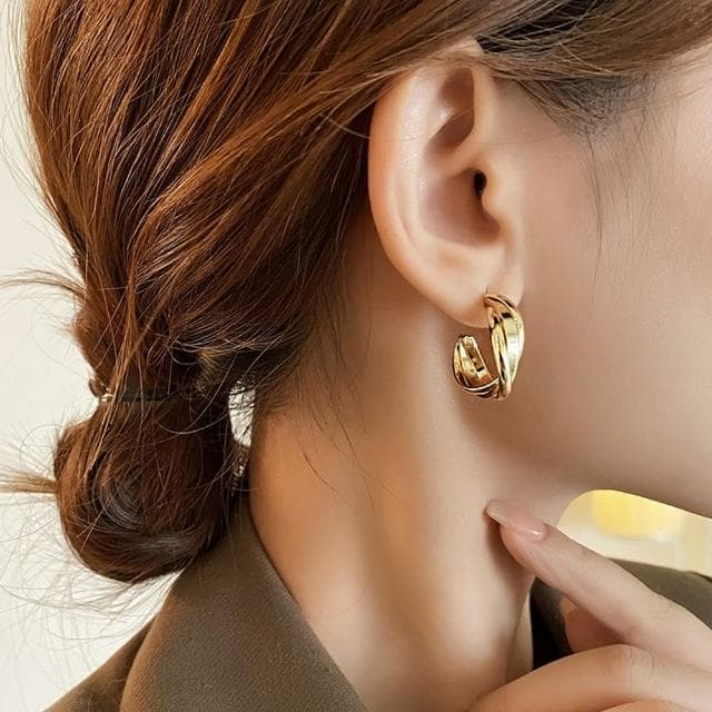 【Golicc】耳環 歐美 簡約 時尚(母親節 生日 情人節 飾品 耳釘 耳飾 耳墜 禮物)