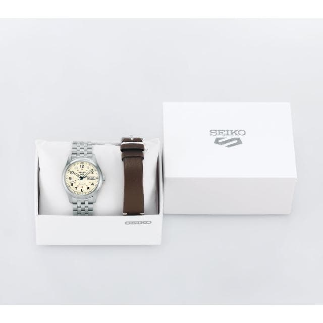 【SEIKO 精工】5 Sports 製錶110週年限量機械錶 套錶 520送禮 禮物(SRPK41K1/4R36-15L0S)