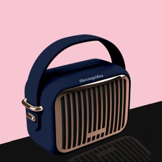 【thecoopidea】RETRODIO便攜式復古無線音響(隨身小喇叭 藍芽喇叭 藍芽音響｜經典白 紳士藍)