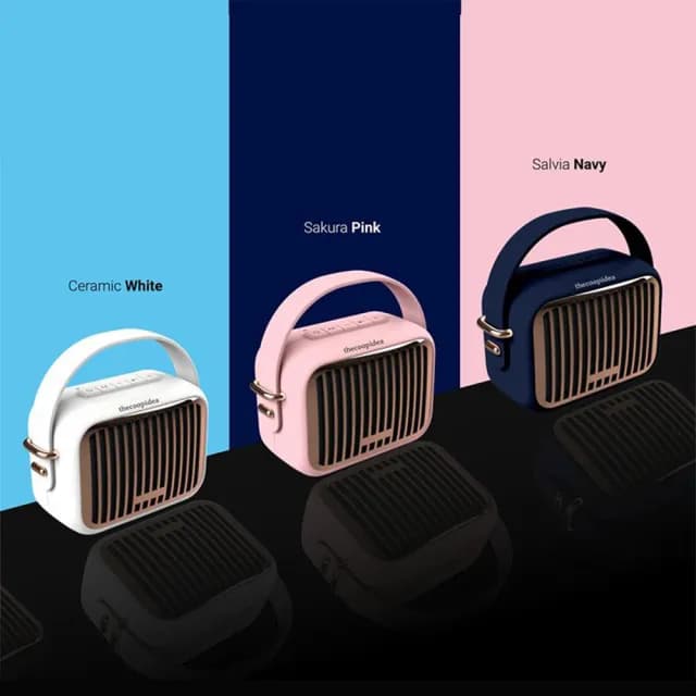 【thecoopidea】RETRODIO便攜式復古無線音響(隨身小喇叭 藍芽喇叭 藍芽音響｜經典白 紳士藍)