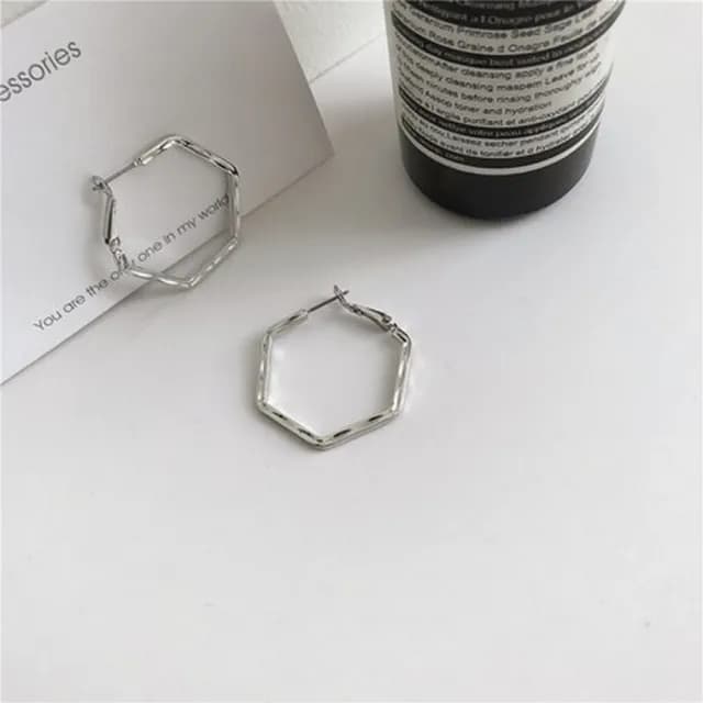 【Golicc】耳環 不規則 簍空 幾何(99購物限定 生日 飾品 耳釘 耳飾 耳墜 禮物)