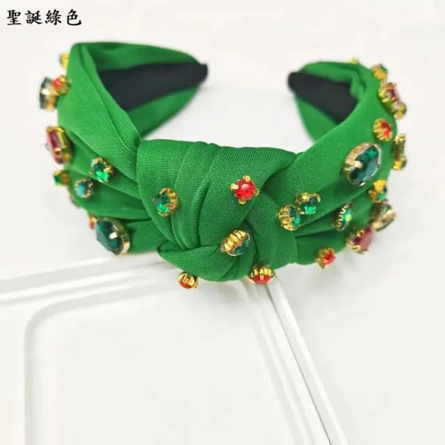 【巴黎精品】情人節禮物 現貨+預購 髮箍布藝髮飾(歐美聖誕節百搭彩鑽女飾品2色a1da10)