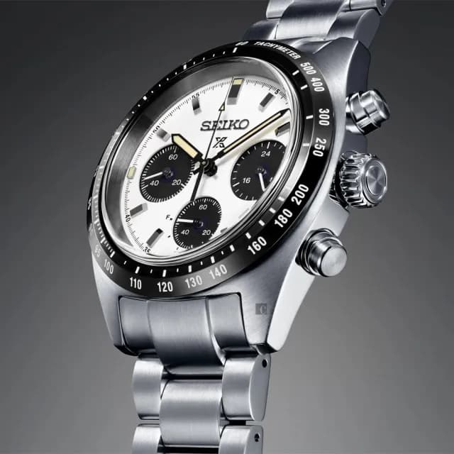 【SEIKO 精工】Prospex SPEEDTIMER 太陽能三眼計時熊貓錶 禮物 送禮 推薦(SSC813P1/V192-0AF0S)