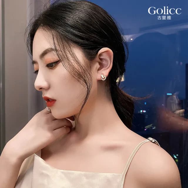 【Golicc】圓圈 極簡 耳環(七夕 情人節 生日 飾品 耳釘 耳飾 耳墜 禮物)