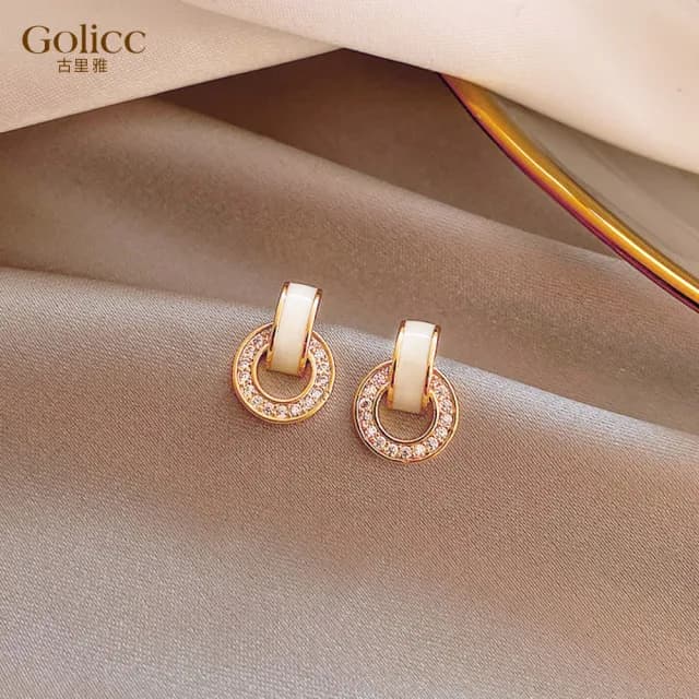 【Golicc】圓圈 極簡 耳環(七夕 情人節 生日 飾品 耳釘 耳飾 耳墜 禮物)