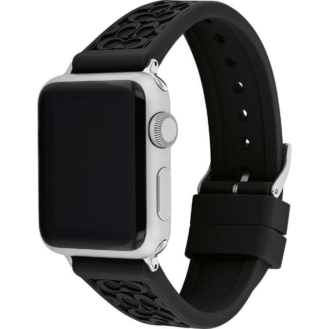 【COACH】Apple Watch 錶帶 38/40mm 適用 矽膠錶帶 - 黑色 520禮物 送禮(不含手錶)